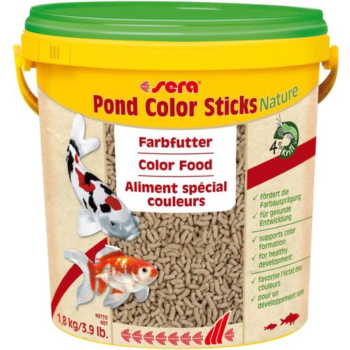 10 L - sera pond color sticks Nature - Fischfutter